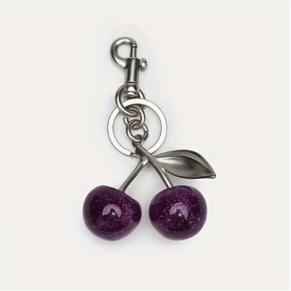 Purple Cherry Bag Charm - Picture 7 of 10